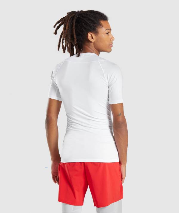 Panske Tricka Gymshark Element Baselayer Biele | IP0834697
